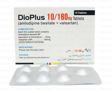 Picture of Dioplus 10/160mg Tab 7x2s